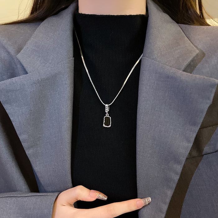 Wholesale Personalized double-sided necklace, simple autumn and winter sweater chain, irregular retro collarbone chain