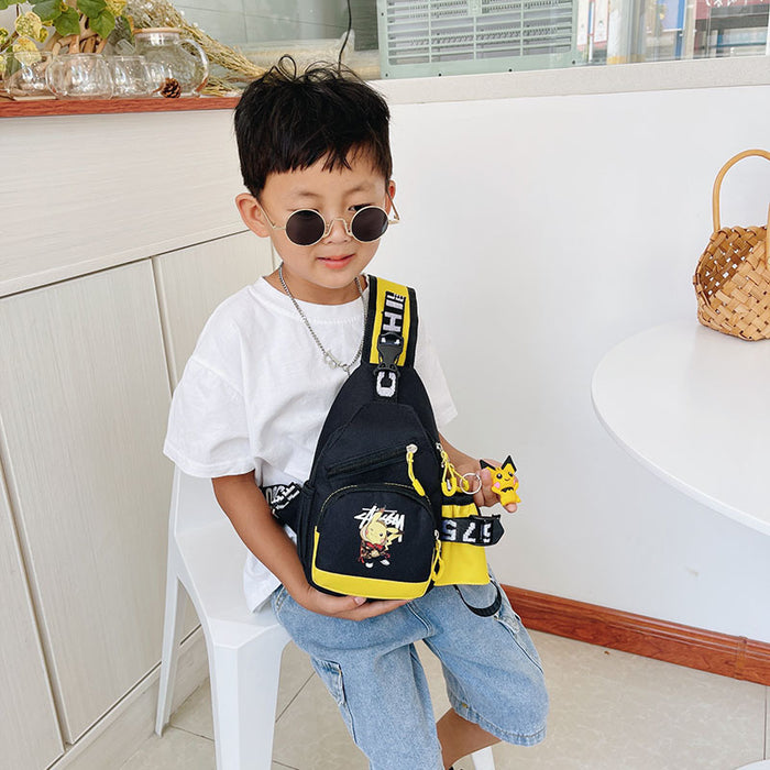 Wholesale Canvas Children's Outdoor Fashion Chest Bag Shoulder Bag  JDC-SD-YuanDuo015