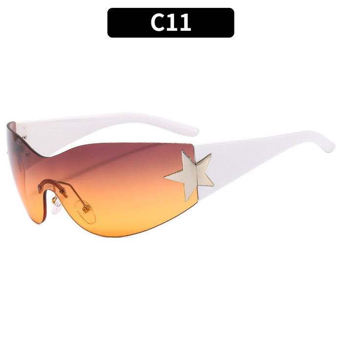 Wholesale Surrounding pentagram sunglasses, fashionable sunglasses