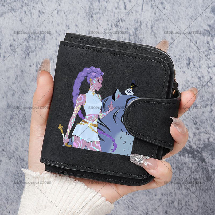 Wholesale Cute Devil Hunter PU Wallet For Women Card Holder Coin Purse Youth Campus Fashion Accessory
