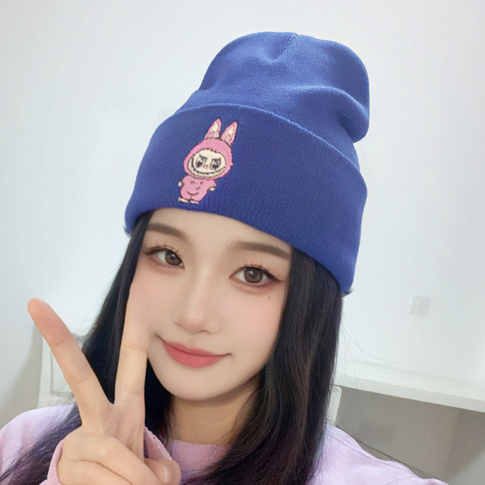 Wholesale Cartoon wool hat embroidered knit hat