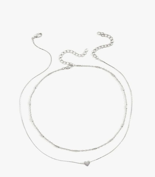 Wholesale Neck Chain Double-layer Love Stacked Collarbone Chain Collarbone Chain