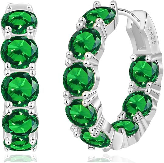 Wholesale Grandmother green circle earrings, light luxury, high-end design, diamond studded, personalized temperament, earrings, earrings