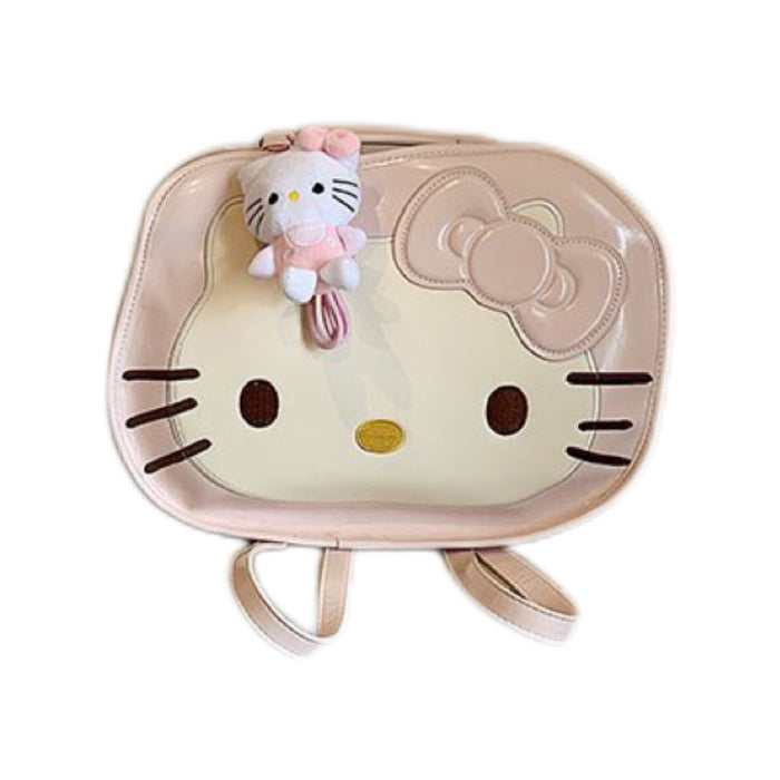 Wholesale Cat's Big Face Bag Texturing Backpack Cute Cartoon Women' s Bag