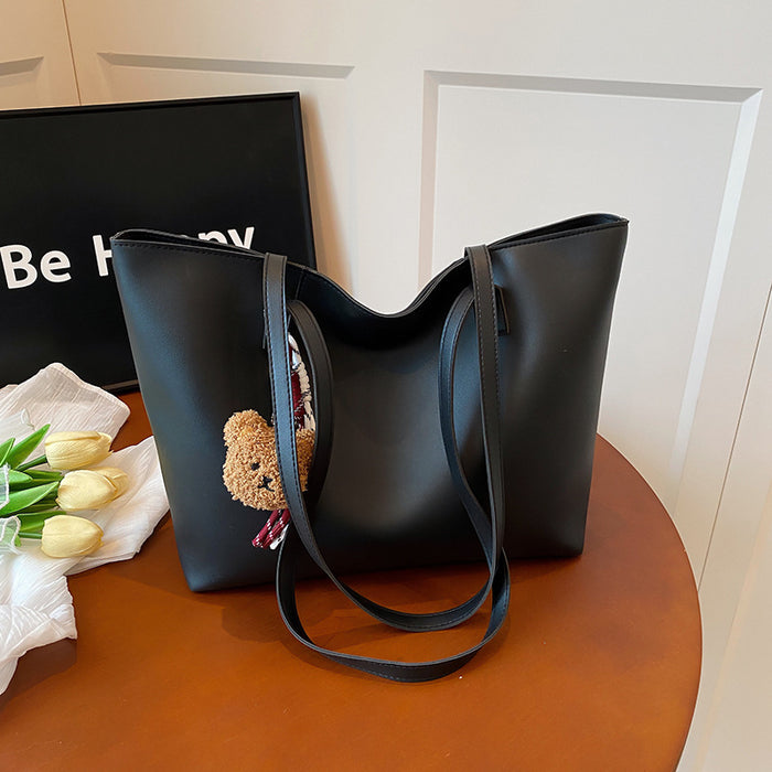 Wholesale Textured underarm bag women' s new simple versatile shoulder bag fashionable large capacity student commuter tote bag