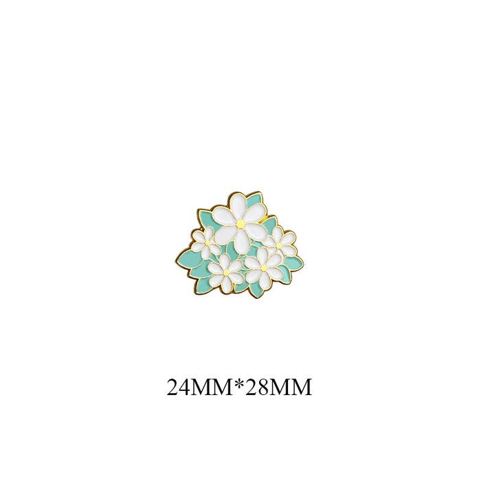 Wholesale Lily Sunflower Flower Brooch Cute Personalized Plant Badge Pin Badge Chest Badge Bag Decoration Creative Medal