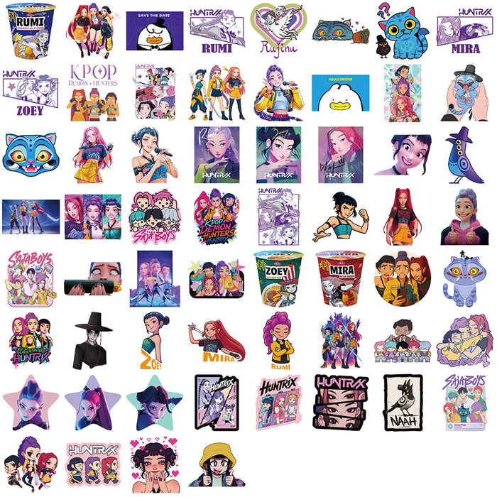 Wholesale 60pcs K-POP Decorative Water Cup Phone Case Guitar Waterproof Stickers