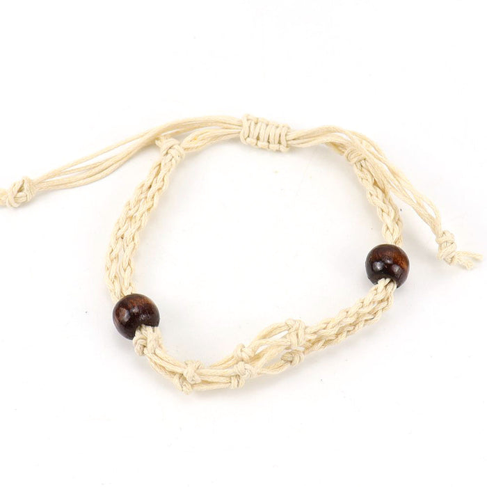 Wholesale Hand-woven Net Bag Bracelet with Adjustable Bracelet JDC-BT-HXu002