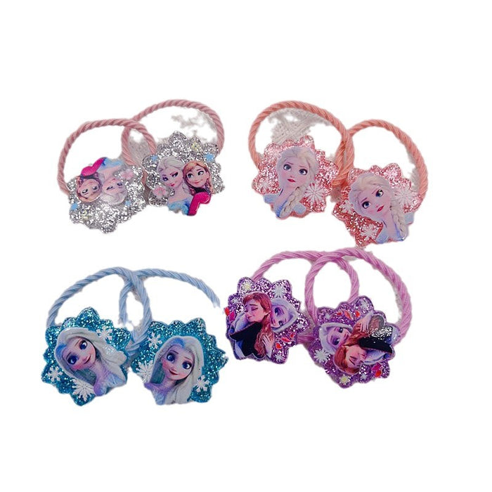 Wholesale 10pcs/ set Cartoon hair tie children' s hair accessories heart-shaped snow headband