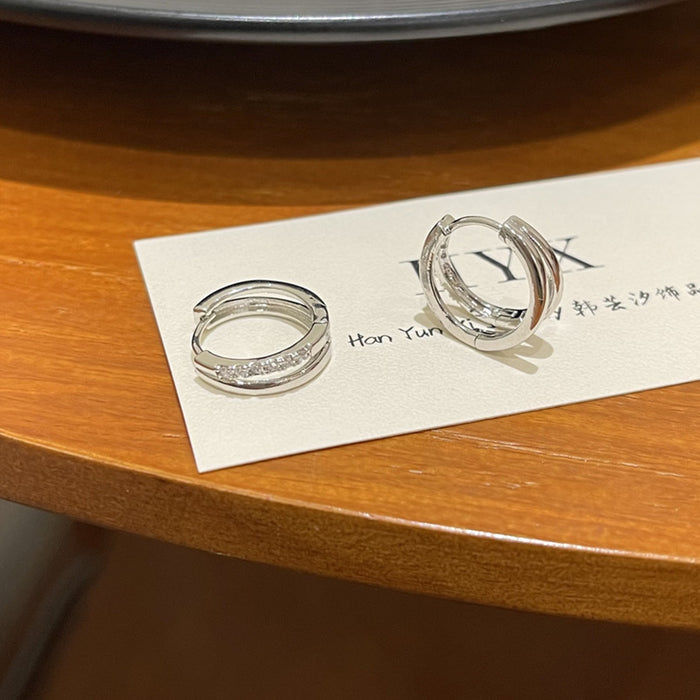 Wholesale  silver Double-layer Ear Buckle