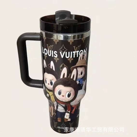 Wholesale Ice Cup 40oz Stainless Steel Handle Insulated Cup Portable Car Cup