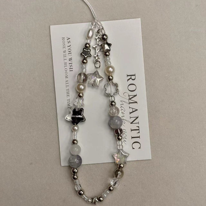 Wholesale Mobile Phone Accessories Pendant Pearl Cat's Eye Five-Pointed Star Crystal Bag Pendant