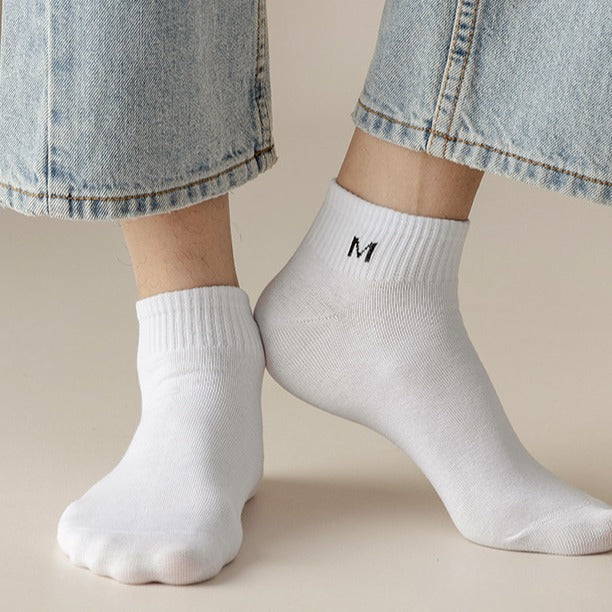 Wholesale Socks, short socks, pure cotton odor proof and sweat absorbing socks, mid tube full cotton socks