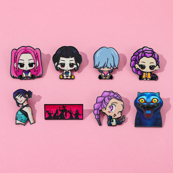 Wholesale Cartoon metal badge,  alloy printed brooch,  chest badge accessory pin