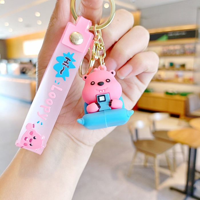 Wholesale Silicone Cartoon Doll Keychain JDC-KC-MingT198