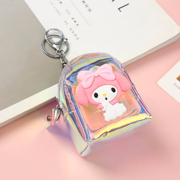 Wholesale PU Cartoon Laser Coin Purse Keychain JDC-KC-YiK012