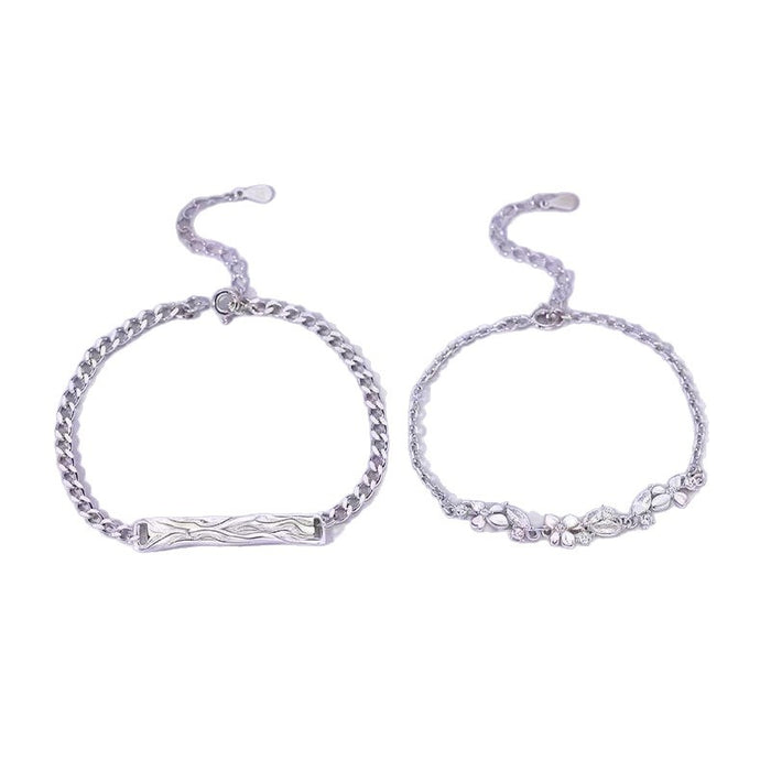 Wholesale New light luxury niche high-end zircon flower bracelet