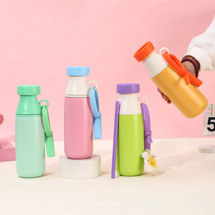 Wholesale Portable stainless steel thermos cup with straws in various bright colors