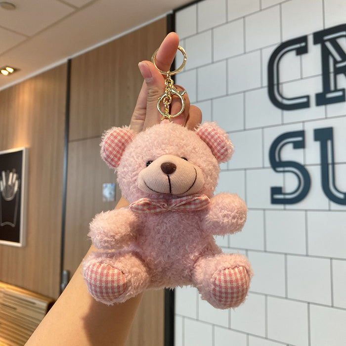 Wholesale Cute bear pendant grab machine Doll doll key chain cartoon keychain plush toy