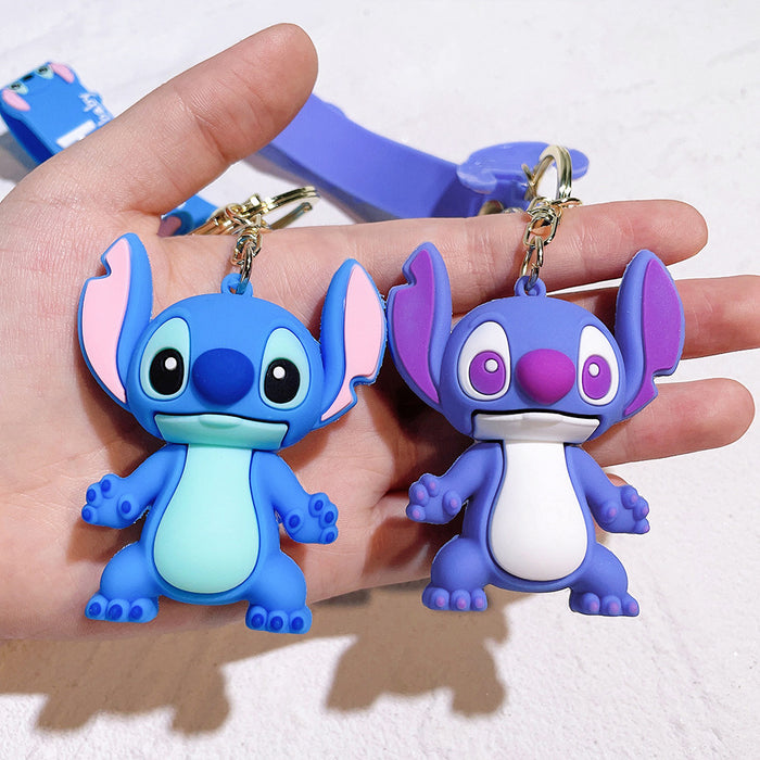 Wholesale color key chain soft rubber doll  pvc  car key chain pendant small gift