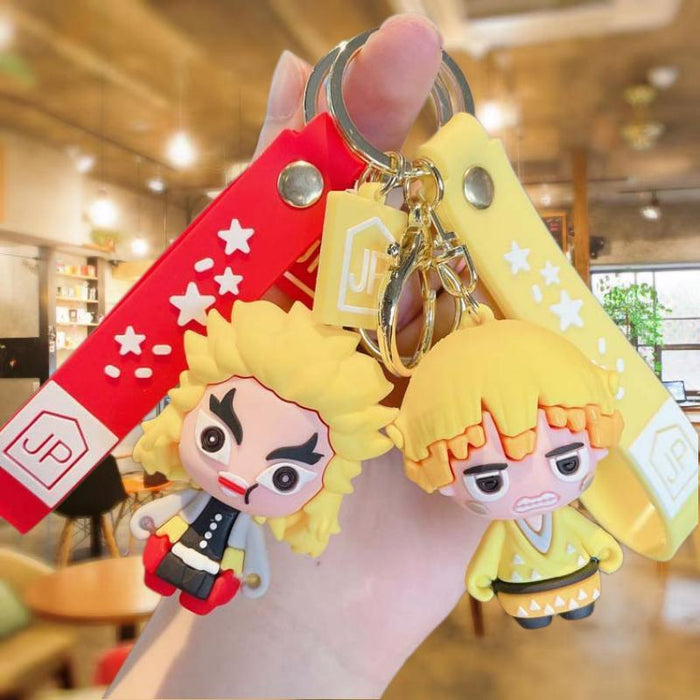 Wholesale Silicone Cartoon Doll Keychain JDC-KC-MingT191