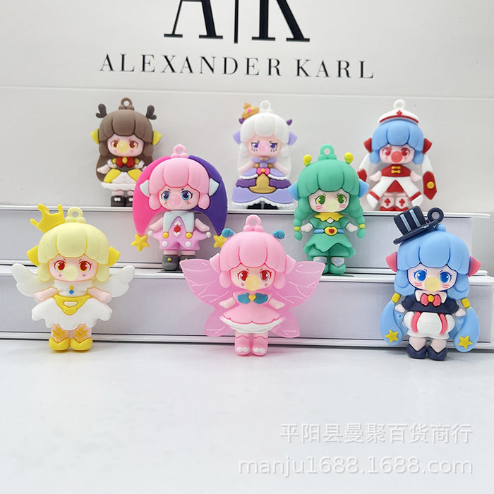 Wholesale  Bubble Blowing Girl Keychain Pendant Bubble  Keychain Bubble Blowing Girl Blind Box Bubble Girl