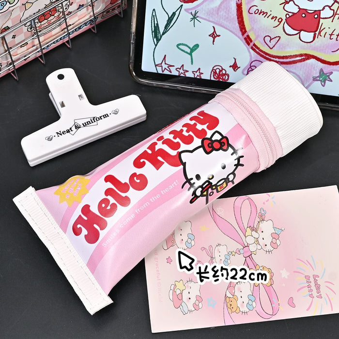 Wholesale Stylish PU Pencil Case Sky Blue Large Capacity Desk Organizer