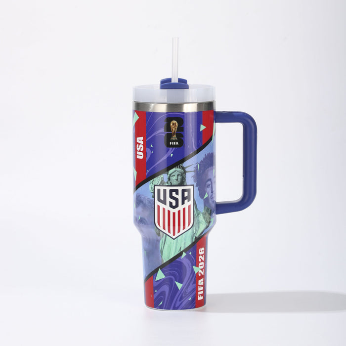 Wholesale 40oz Stainless Steel Car Cup with Football Design MOQ≥2
