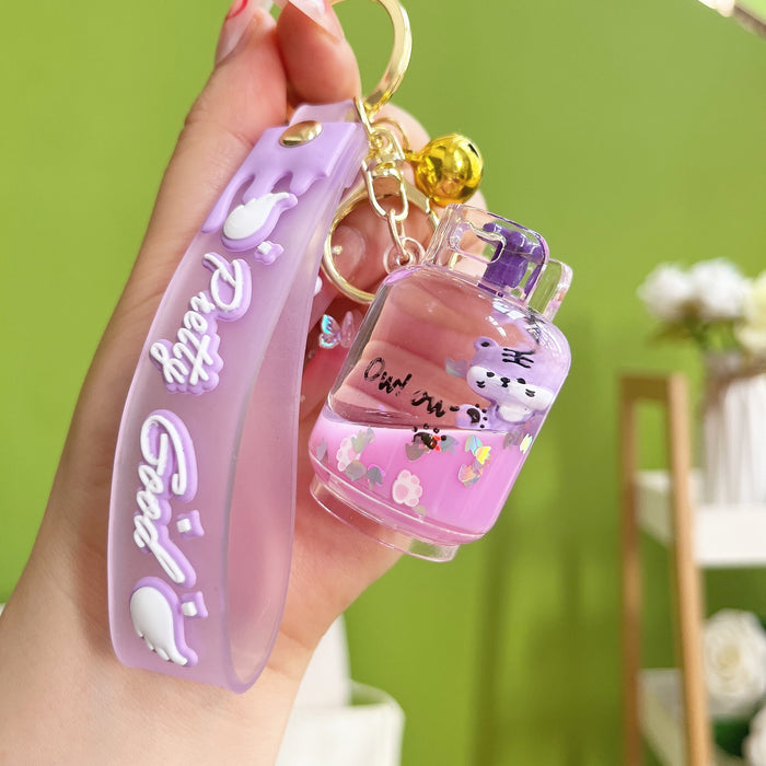 Wholesale Acrylic Animal Quicksand Keychain JDC-KC-YanG059