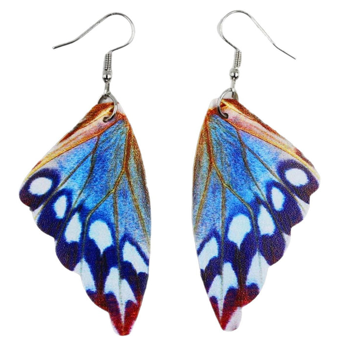 Wholesale Acrylic Butterfly Wing Earrings Colorful Cartoon Design Fashion Jewelry Accessory