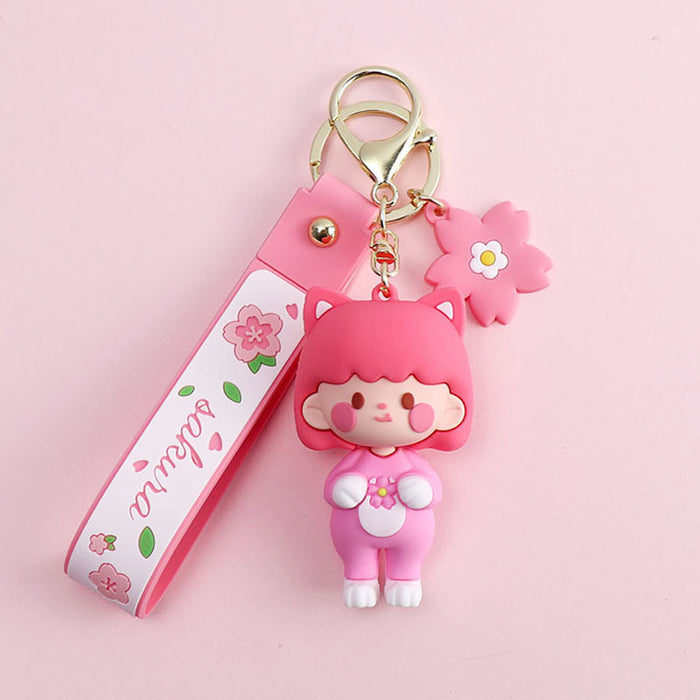 Wholesale PVC Cartoon Cute Doll Keychain JDC-KC-Yid022