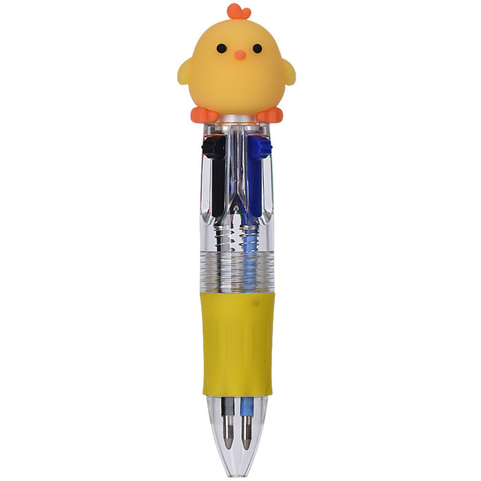 Wholesale Cute Thanksgiving Mini Four-color Ballpoint Pen Children' s Multicolor Hand Journal Marker Pen Student Stationery