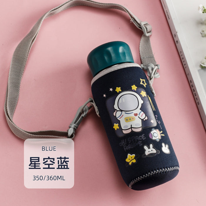 Wholesale Xile Insulated Cup Cover 450ml 630ml Cross Shoulder Strap Submersible Material Anti Drop Suitable JDC-CH-JinLun002