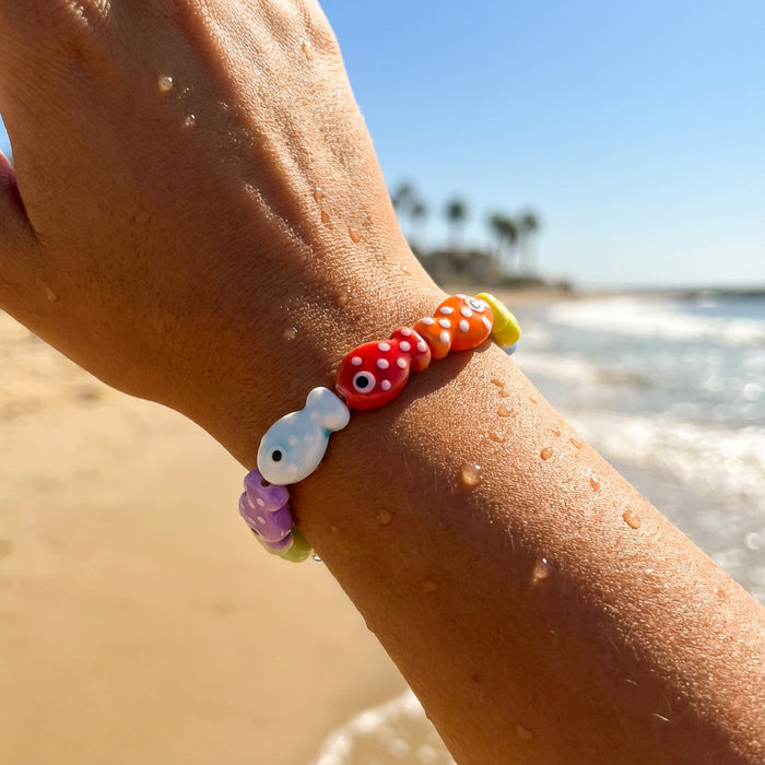 Wholesale Trendy Ceramic Fish Beaded Bracelet Colorful Animal Design Jewelry Accessory