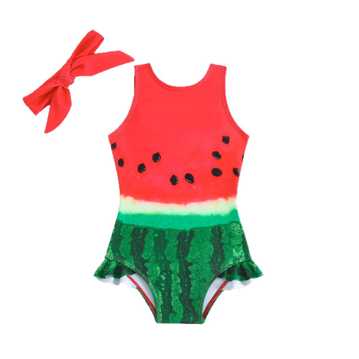 Wholesale Swimsuit for girls, printed one-piece swimsuit for girls