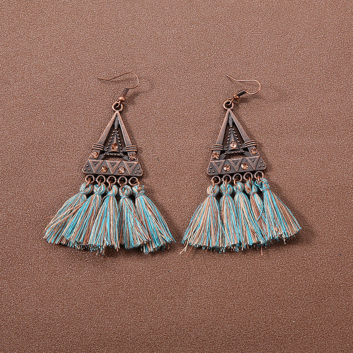 Wholesale Alloy Bohemian Ethnic Style Su Long Earrings JDC-ES-Gumi011