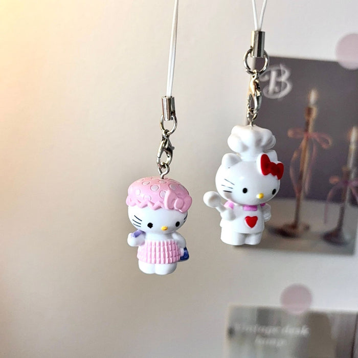 Wholesale Chef' s Hat Cat Keychain Charm