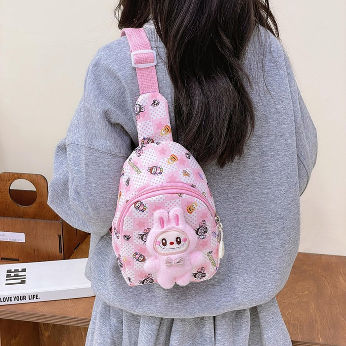 Wholesale Children' s chest bag cute plush shoulder bag cartoon doll boys and girls lightweight crossbody bag