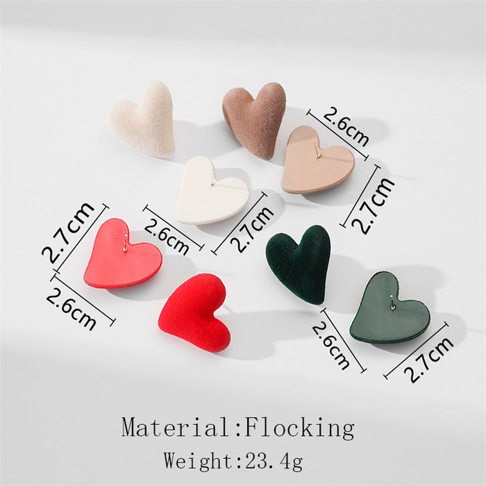 Wholesale Heart Stud Earrings Copper JDC-ES-GuTe016