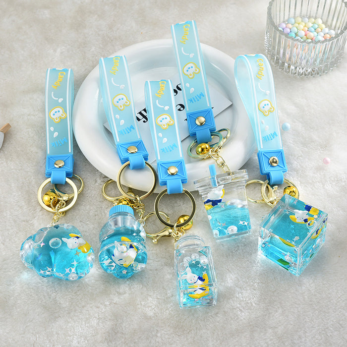 Wholesale Cloud and Sand Pendant Moon Rabbit Keychain