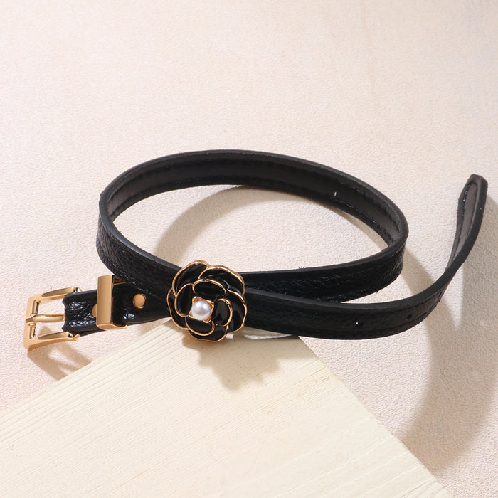 Wholesale PU Solid Color Simple Necklace JDC-NE-QiN014