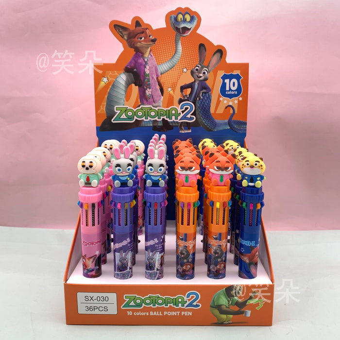 Wholesale Cute Cartoon 10-Color Clickable Ballpoint Pen