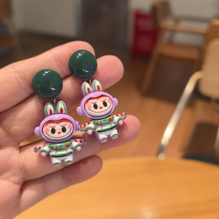 Wholesale Handmade  Silver Needle  Personality Cute Cartoon