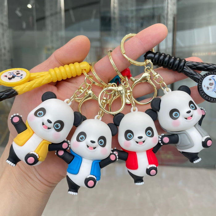 Wholesale Panda Keychain, 3D Panda Doll Bag Pendant, Hanging Decoration, Car Keychain