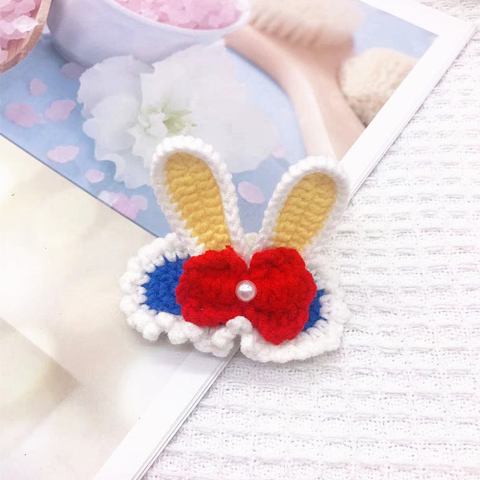 Wholesale  BB Clip Hair Clip Handmade Knitted Cute Headwear  Wool Hair Clip Women