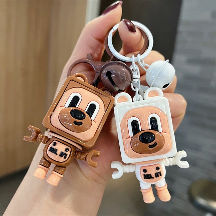 Wholesale Cute PVC cartoon puppy keychains