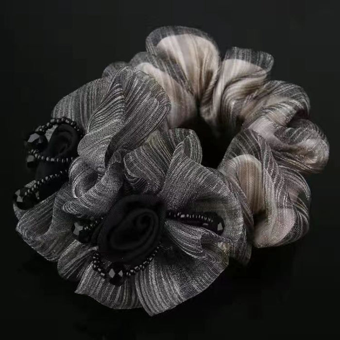 Wholesale rope head flower 40 to 50 years old foreign style pig large intestine simple lazy hair iron head flower nurse hair