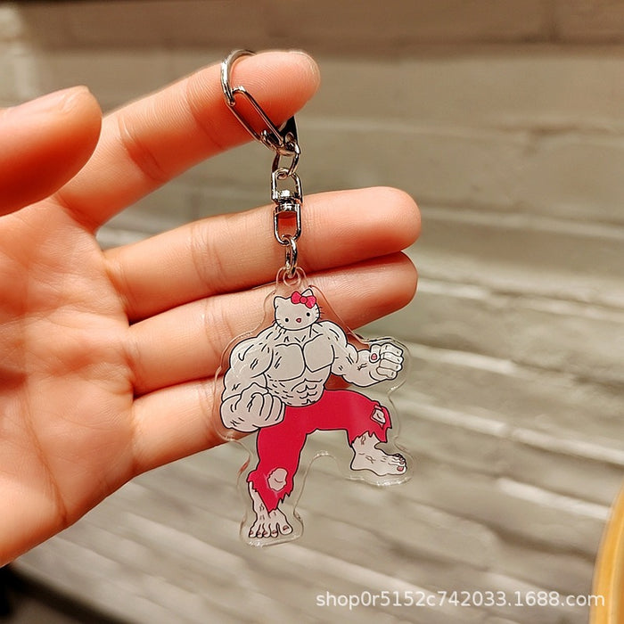 Wholesale Acrylic Keychain Cartoon Cute  Accessories Pendant Small Gift