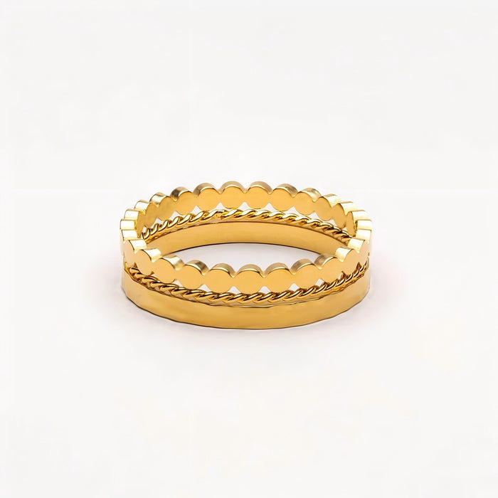 Wholesale Titanium steel ring, stainless steel ring, light luxury high-end layered ring