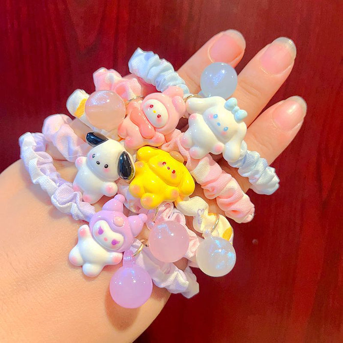 Wholesale 10PCS Children's Cartoon Luminous Bear Woven Hanging Beads Plastic Hair Rope JDC-HS-Yuwei002